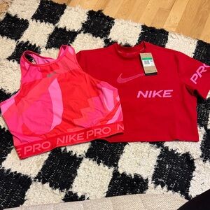(3 Items Set) Nike Red & Pink Dri-FIT Activewear Set